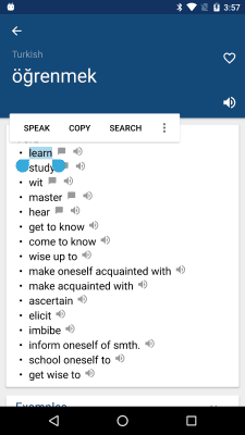 Screenshot of the application Turkish English Dictionary - #1