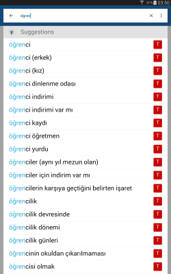 Screenshot of the application Turkish English Dictionary - #8