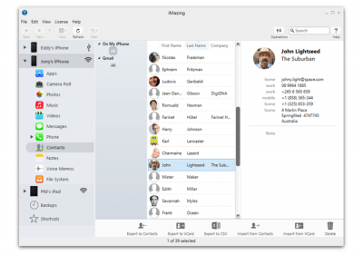 Screenshot of the application iMazing - #4