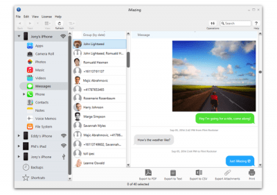 Screenshot of the application iMazing - #5