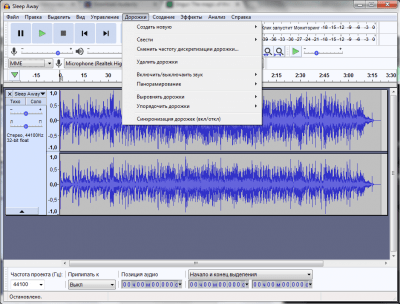 Screenshot of the application Audacity for Windows - #1