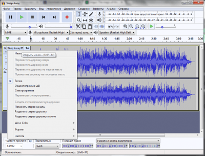 Screenshot of the application Audacity for Windows - #4