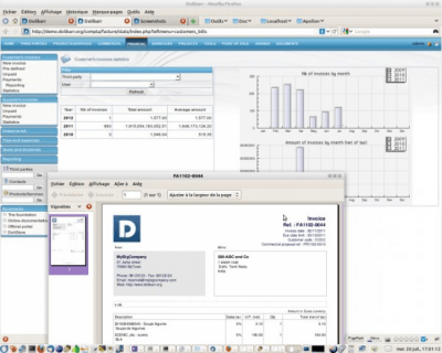 Screenshot of the application Dolibarr ERP & CRM - #1