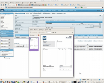 Screenshot of the application Dolibarr ERP & CRM - #2