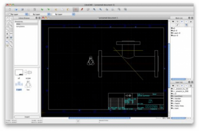 Screenshot of the application LibreCAD - #1