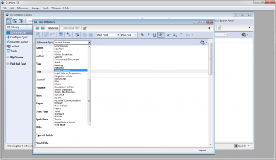Screenshot of the application EndNote - #6