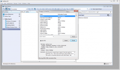 Screenshot of the application EndNote - #7