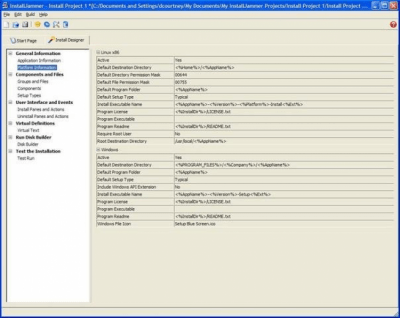 Screenshot of the application InstallJammer - #3