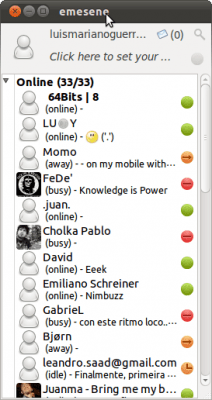 Screenshot of the application Emesene - #3