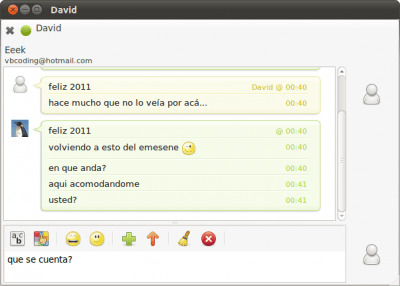 Screenshot of the application Emesene - #4