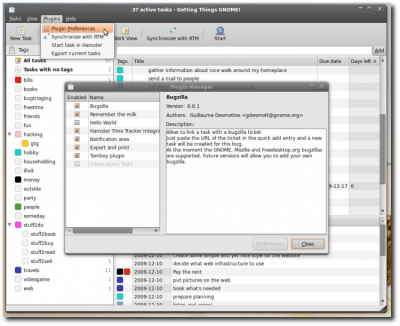 Screenshot of the application Getting Things GNOME! - #3
