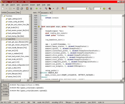 Screenshot of the application Geany - #6