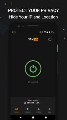 Screenshot of the application VPNhub - #2