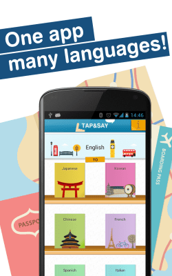 Screenshot of the application Tap & Say - Travel Phrasebook - #1