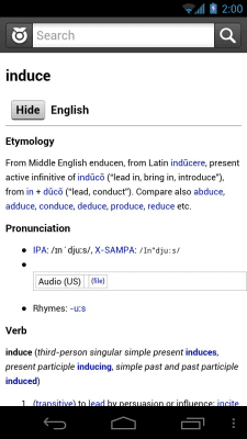 Screenshot of the application Wiktionary - #5