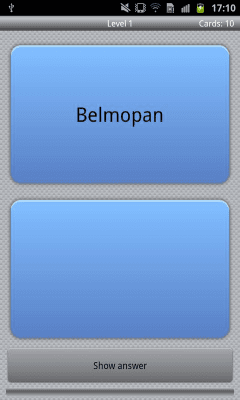 Screenshot of the application Flash Card Quiz - #3