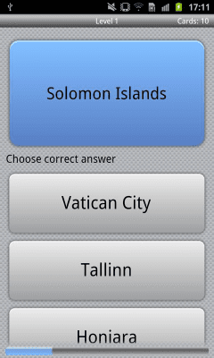 Screenshot of the application Flash Card Quiz - #5