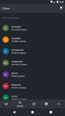 Screenshot of the application The Mendeleev Table - Chemistry - #5