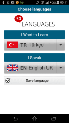 Screenshot of the application Turkish 50 Languages - #1