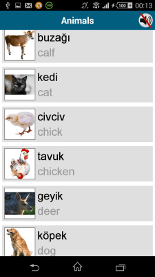 Screenshot of the application Turkish 50 Languages - #7
