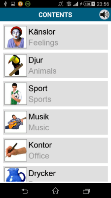 Screenshot of the application Swedish 50 languages - #6