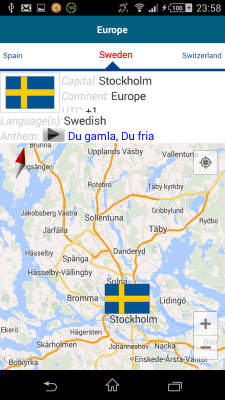 Screenshot of the application Swedish 50 languages - #8