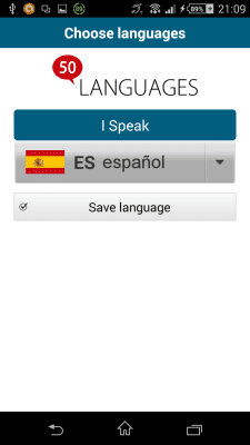 Screenshot of the application English 50 languages - #2