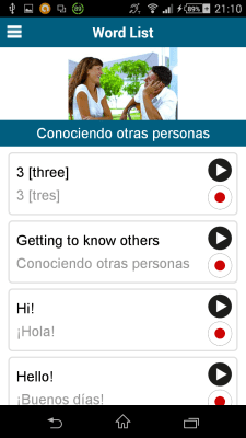 Screenshot of the application English 50 languages - #5