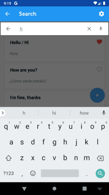 Screenshot of the application Learn Spanish Phrasebook - #8