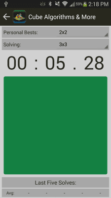 Screenshot of the application Rubik's Cube Algorithms and More - #8