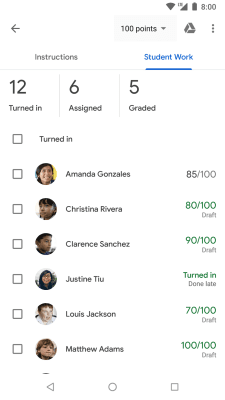 Screenshot of the application Google Classroom - #4