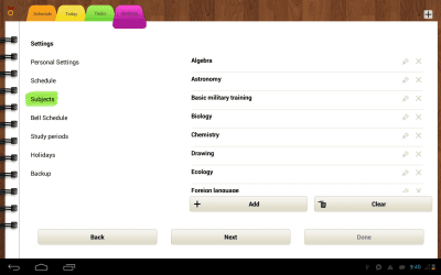 Screenshot of the application Obrey Products Diary - #4