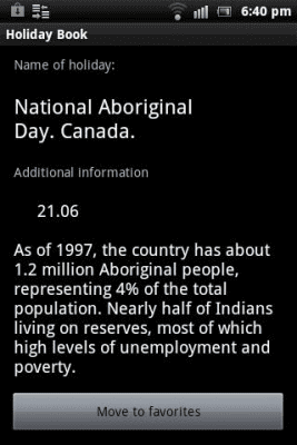 Screenshot of the application Congratulations - #7