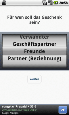Screenshot of the application Geschenke-Ratgeber - #2