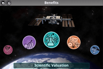 Screenshot of the application Space Station Research Xplorer - #7