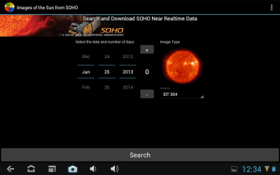 Screenshot of the application SOHO images of the Sun - #2