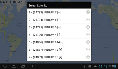 Screenshot of the application Iridium - #9