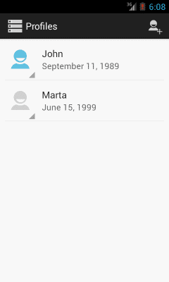 Screenshot of the application BioRhythms - #3