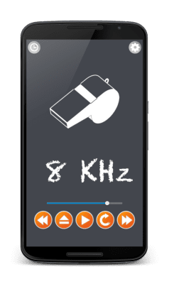 Screenshot of the application Dog whistle (ultrasonic) - #1