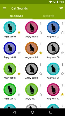 Screenshot of the application Cat Sounds - #1