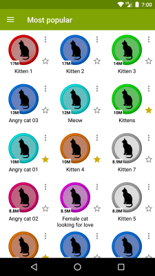 Screenshot of the application Cat Sounds - #3
