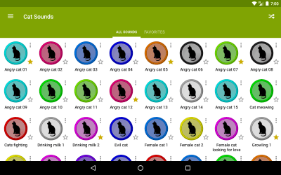Screenshot of the application Cat Sounds - #6