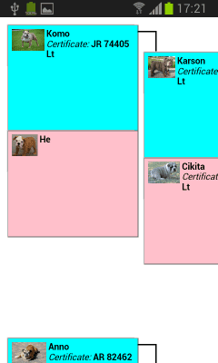 Screenshot of the application Animal Pedigree (Android) - #3