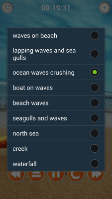 Screenshot of the application Sounds of the Sea and Waves - #3