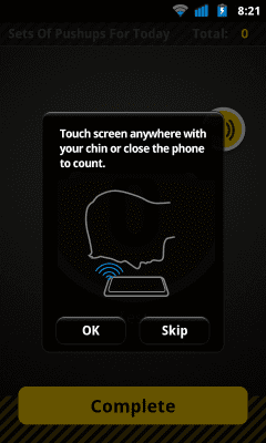 Screenshot of the application Push Ups - #3