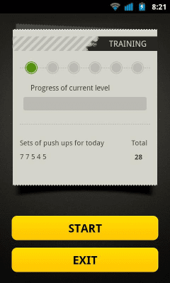 Screenshot of the application Push Ups - #4