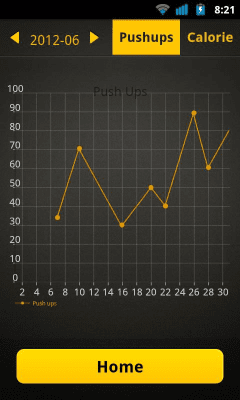 Screenshot of the application Push Ups - #7