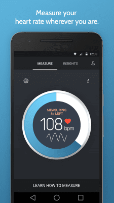 Screenshot of the application Azumio Instant Heart Rate - #1