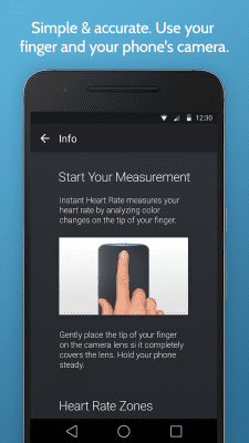 Screenshot of the application Azumio Instant Heart Rate - #2