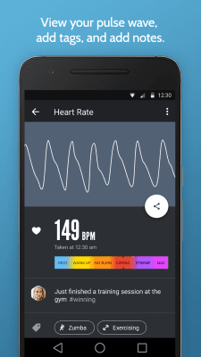 Screenshot of the application Azumio Instant Heart Rate - #3